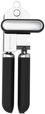 KITCHENDAO Can Opener Manual, 2nd Generation Blade, Handheld Can Tin Opener with Magnet, Super Sharp Cutting Wheel for Smooth Edge Cut, Soft Grip,Oversized Knob for Seniors & Arthritis, Easy to Use