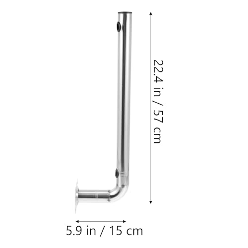 Poste inoxidable tipo L Happyyami para instalar antena exterior e interior 3