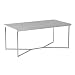 WE Furniture AZF42LUXWMC Coffee Table, Faux White Marble/Chrome