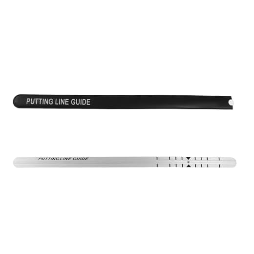 Dilwe Putter Ruler, Portable Putter Ruler, Straight Aluminum Practice Putting Alignment Rail for Putting GreenGolf