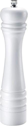 Westmark Salz- und Pfeffermühle, Mit Keramikmahlwerk, Höhe: 24 cm, Buchenholz, Weiß, 63662260