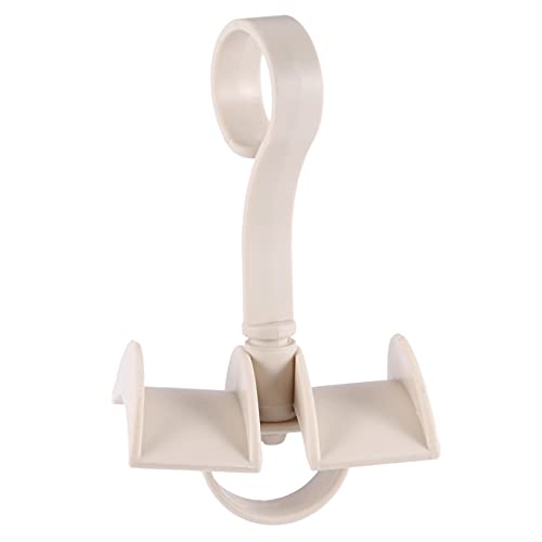 Cookwowe Appendiabiti Rotante Gruccia Salvaspazio, Porta Grucce Organizer per Borse, Cravatte, Cappotti, Guardaroba, Senza Punzonatura, in Plastica, Beige