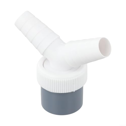 Filteilect Adattatore di scarico per lavastoviglie e lavatrice in PVC con doppia connessione a Y, uscita da 40 mm, adatto per tubi di ingresso da 18-24 mm, prevenzione del riflusso, compatibile