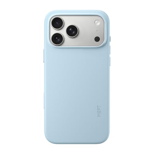 Etui iPhone 17 Pro Max Case MOFT MagSafe Ultra Slim Cuir Vegan Eisnebel Blau