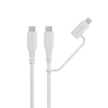 Maktar CCL 2-in-1 USB-C to Lightning & USB-C Cable | MFi Certified | 60W Fast Charging | Nylon Braided 1.2m | for iPhone iPad MacBook Android