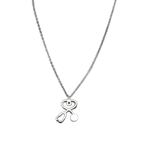 Collier acier inoxydable anti-noircissement avec pendentif pour peau sensible