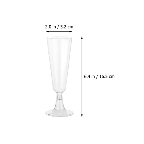 jojofuny 24Pcs Champagne Flute Glasses de Vinho para Banquetes Bar Aniversários Casamentos E Suprime
