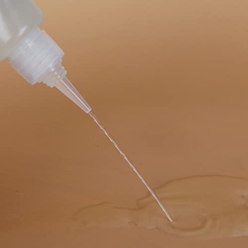 lasenersm 3 garrafas de plástico de apertar pequenas de 100 ml, aplicador, mini garrafa de esguicho