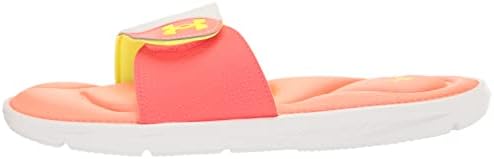Under Armour Women's Ignite IX Slide, White (111)/High-Vis Yellow, 11 | Image 7