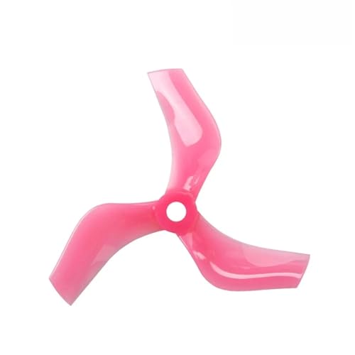 Hélice D75 compatible con Gemfan de 3 palas y 75 mm en color rosa para drones de carreras