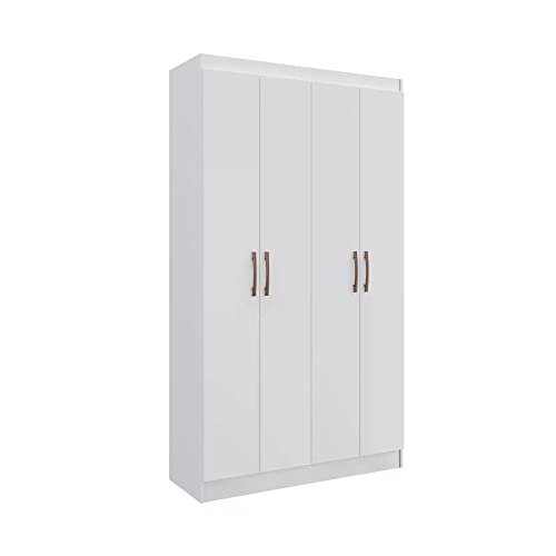Armário Multiuso 4 Portas Dueto Espresso Móveis Branco