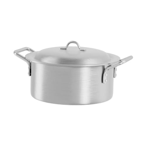 MCMUZKZS Casserole En Aluminium avec Couvercle et Poignée Renforcée. Fond épais pour Une Répartition Homogène de La Chaleur. Compatible avec Les Plaques...