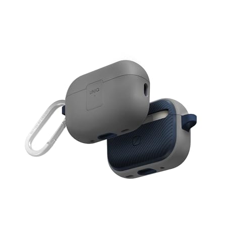 Étui AirPods Pro 2 UNIQ Clyde Lock gris craie et bleu marine résistant