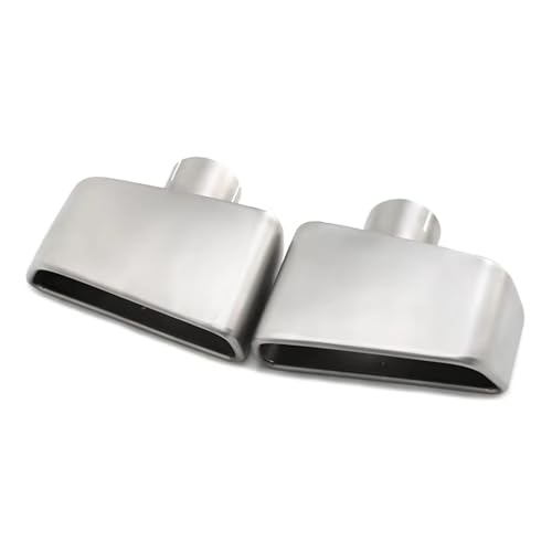 Embout échappement en acier inoxydable mat 210mm tuyau carré voiture 1 paire