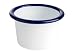 Produktbild APS 40645 ENAMELWARE Metall Schüssel weiß / Blau, Ø 7 x 4.5 cm 0.08 ltr.