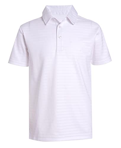 Opiniones y reviews de Camisetas y polos para Niño que Puedes Comprar On-line. 41 Nautica Polo de Manga Corta para niños, Cierre de botón y Rayas en Relieve, Tela Transpirable de Rendimiento, Blanco, 14-16