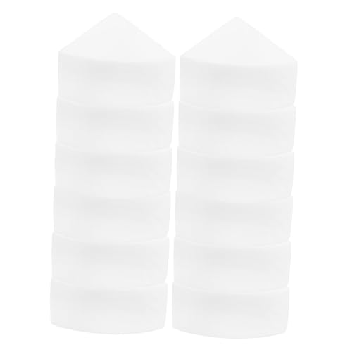 Vaguelly Skin-friendly Triangle Puff Makeup Pads 12 Pack Versatile for Face Eyes Lips Easy to Replace Clean