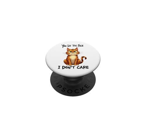 Chat drôle Antisocial Bad Attitude, Introvert Moody Kitty PopSockets PopGrip Adhésif