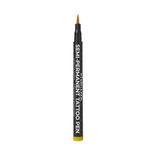 Stargazer Semi-Permanent Vegan Tattoo Pen 3. Up To 24 Hour Strong Yellow Colour For Skin Art With A Fine Line Nib.
