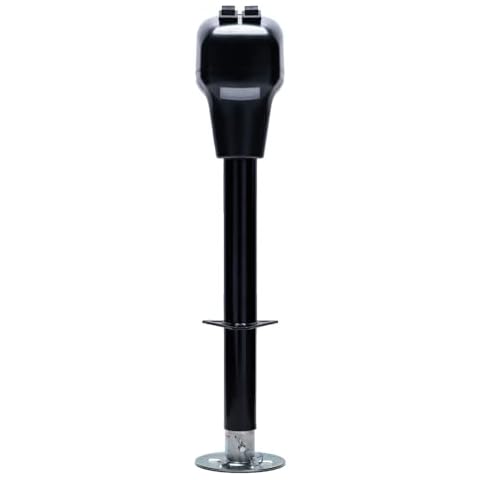 Bastion Distribution Power Tongue Jack | Electric or Manual Operation | A-Frame 3500LB Capacity | 12V | Front LED | for Trailers, Campers, and Boats Cover