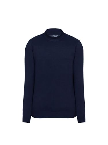 Pull homme bleu Antony Morato Mmsw01407 col rond en maille de coton taille M
