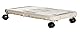 Dmora Plattform mit Polypropylenrädern, 100% Made in Italy, 48x29h8 cm, beige Farbe