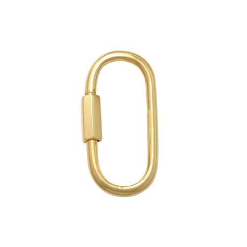 14K Real Solid Gold Durable Chain Multiple Charm Connector Enhancer Thick Link (14K Yellow Gold)