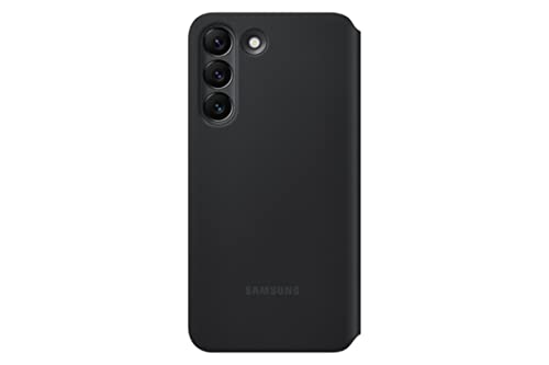 Samsung Galaxy S22 S-View Flip Cover, Protective Phone Case, Tap Control, Cutting Edge Design, US Version, Black, (EF-ZS901CBEGUS)