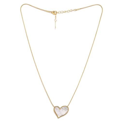 Rubans 22K Gold plated Stainless Steel Pearl Heart Pendant Tarnish Free necklace (B0D6LVY2QZ) Amazon Price History, Amazon Price Tracker