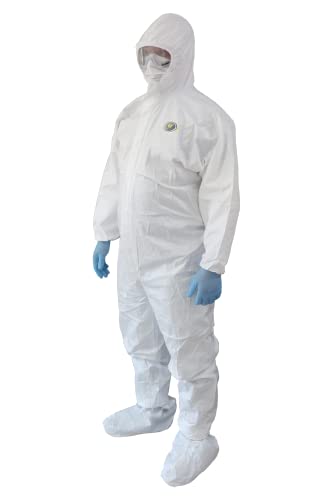 Now Interactives Yld Disposable Protective Coverall Hazmat Suit, Heavy Duty Painters Coveralls (Medium) (1 Pc) #TOP2
