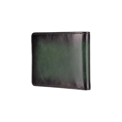 VISCONTI Atelier Collection Roland Leather Wallet RFID Blocking AT63, Burnished Blue (Burnish Green)