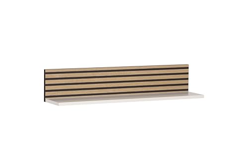 Étagère aspect panneau acoustique blanc mat de 80cm