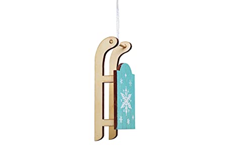 HEITMANN DECO Tree Ornament, Natural, Blue, White, Approx. 4-6.5 cm, ca. 4-6,5 cm - Image 4