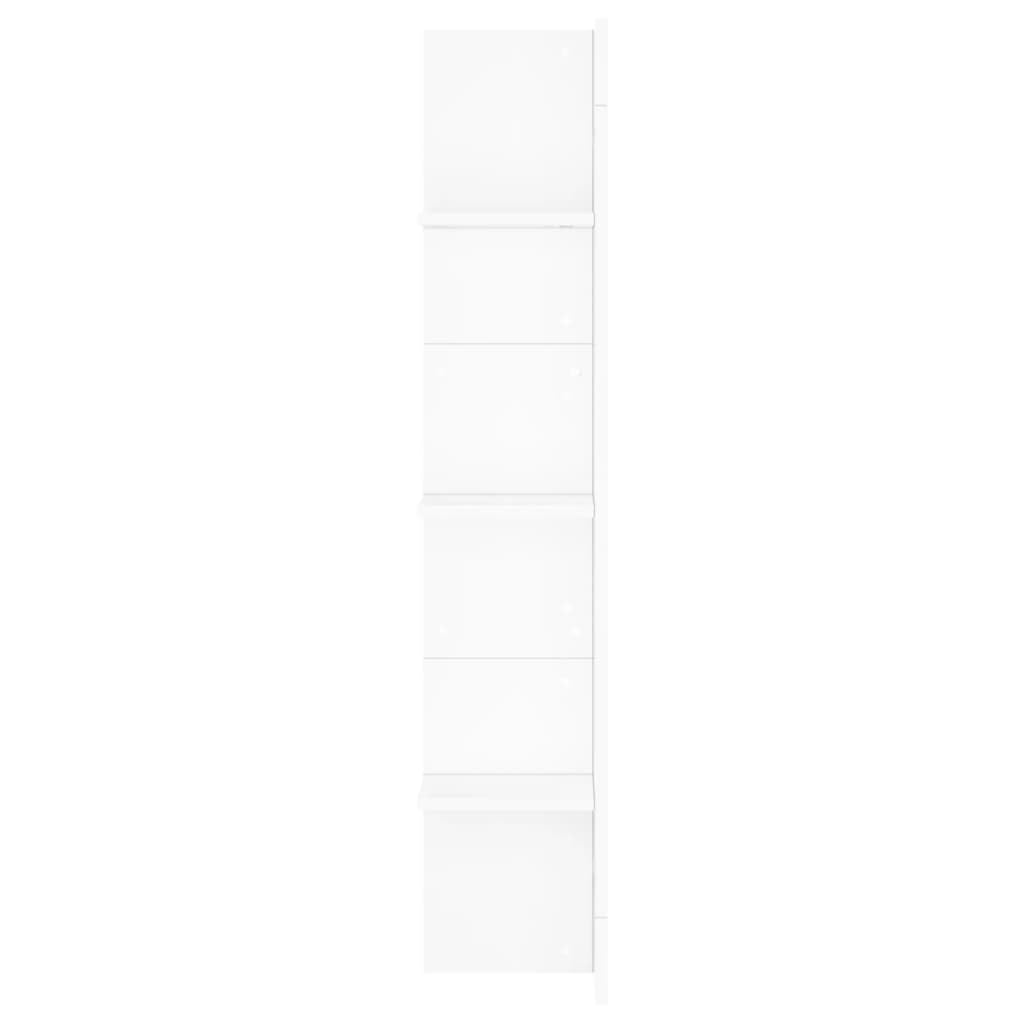 Homgoday Mobile TV, mensola a parete per mobile TV, supporto per TV moderno, con scomparti aperti e ripiani laterali in legno di ingegneria bianco 152x22x113 cm