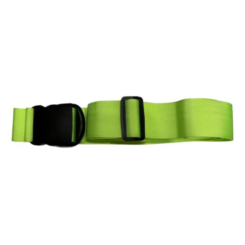 Image of Travel Luggage Straps 2 Pieces Adjustable Lightweight Suitcase Belt Upgraded Larger Thicker Sturdier Buckle with Black Green Red Yellow Straps (Green)