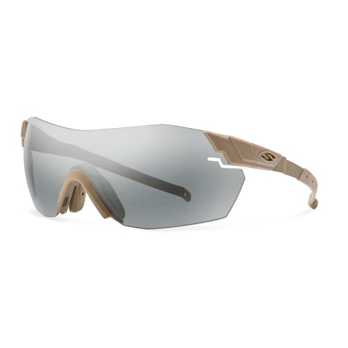 Smith Optics Elite Pivlock Echo Max Eyeshields Sungalss with Tan 499 Frame and Gray/Clear Ignitor Lenses