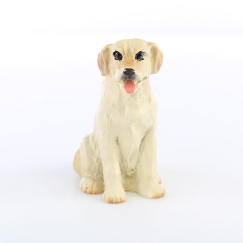 Conversation Concepts Yellow Lab Figurine | Tiny 1.25 Inch Miniature Labrador Statue and Decor | Yellow Lab Gifts for Dog Lovers | Small Stone Resin Dog Figurine