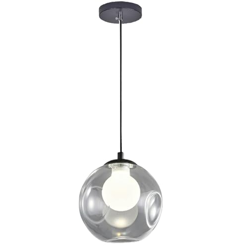 Lustre vintage en verre à bulles Hertl mini plafonnier suspendu haut de gamme chambre