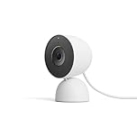Google Nest Cam Indoor (Wired, 3rd Gen) - Security Camera with 2K Video and Gemini, Night Vision, 2-Way Audio, Works with Google Home - 2025 Model - Snow