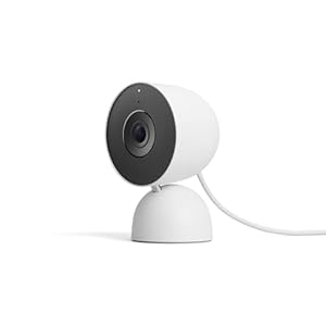 Product image: GOOGLE - NEST CAM INDOOR (WIRED, 3RD GEN) - LATEST MODEL - 2K VIDEO AND GEMINI - SNOW