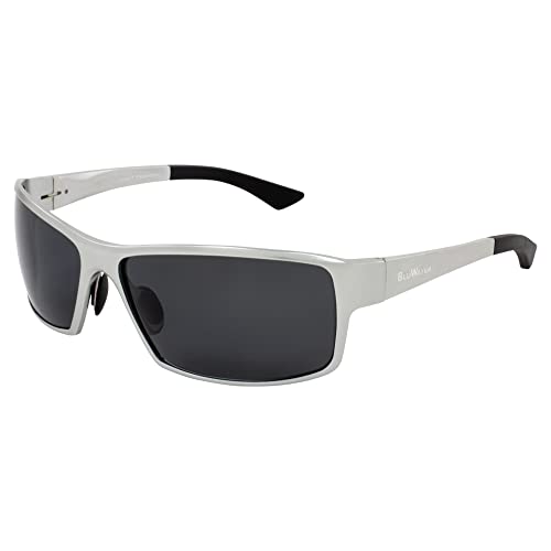 Global Vision BluWater Alumination 1 Polarized Boating & Fishing Sunglasses for Men or Women Aluminum Frame w/Smoke Lens