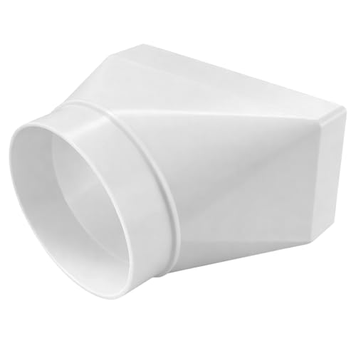 MKK Reduzierstück Übergangsstück Rundrohr Flachkanal Adapter Kunststoff Lüftung Dunstabzug (Ø 150 mm - 60 x 204 mm)