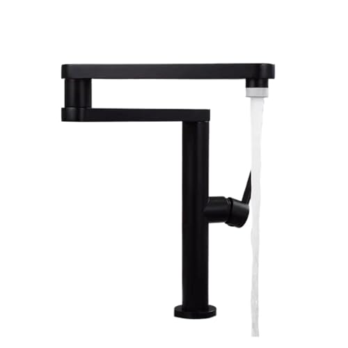 Robinet de cuisine pliable noir et or brossé pour évier - 2