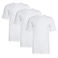 PACK OF 3: This is a pack of three men's plain crew neck t-shirts are designed for work, summer, and other casual occasions. SHORT SLEEVES: The t-shirts feature short sleeves for added breathability and comfort during warm weather. MATERIAL: The 60% ...
