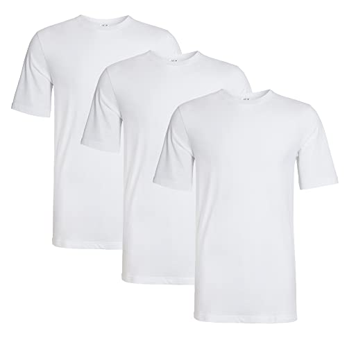Sock Stack Pack of 3 Men's Crew Neck T-Shirts, White, X Large
