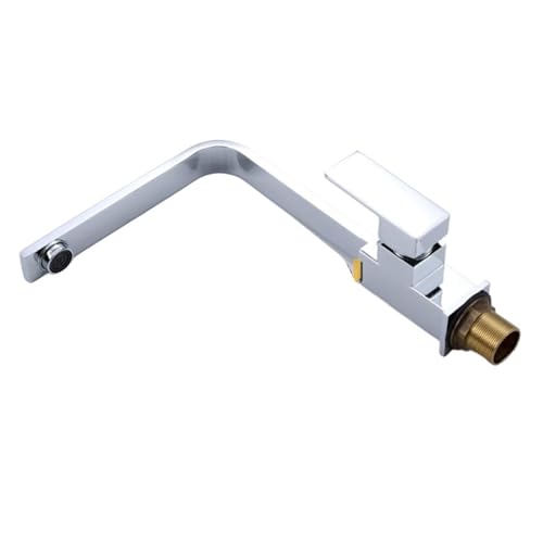 Robinet de cuisine carré mitigeur pour évier en laiton chromé - 4