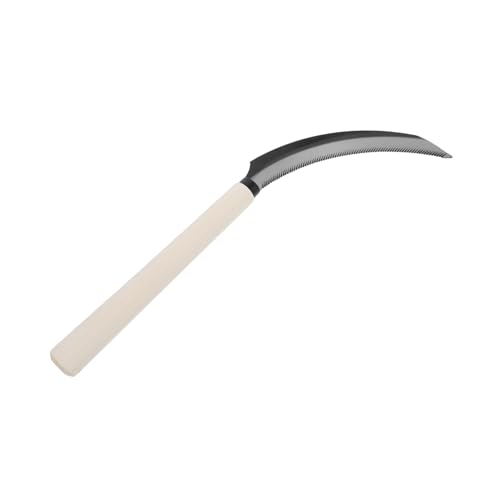 Toyvian Hoz De Arroz Dentada De Mano con Mango De Madera para Jardín De Césped Herramienta De Jardín Pequeña para Desherbar Cosechar y El Césped