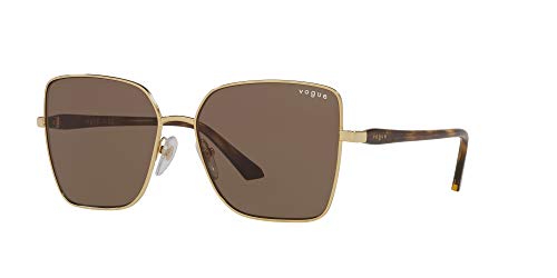 Vogue Eyewear Woman Sunglasses Pale Gold Frame, Brown Gradient Lenses, 58MM2