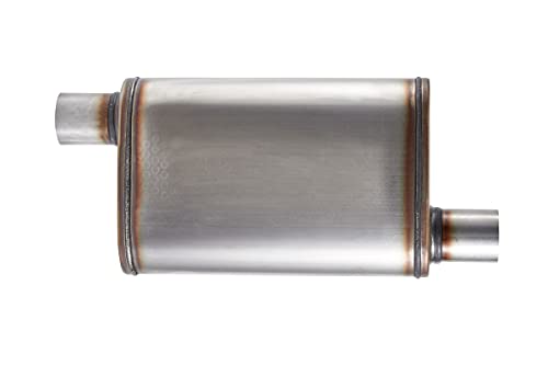 Floshine Universal Stainless Muffler,2.25 Inch Inlet/2.25 Inch Outlet,Straight-Through Performance Muffler Exhaust Fh1235 #TOP5