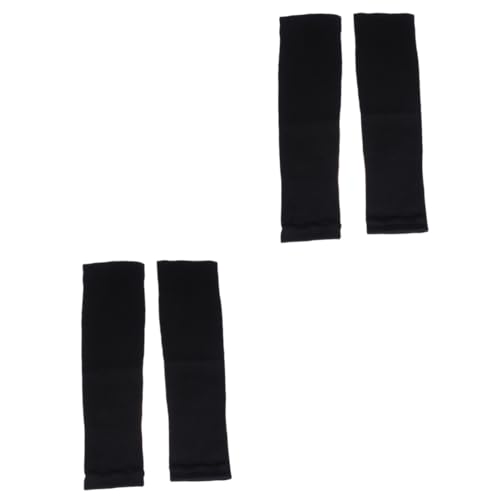 SHERCHPRY 2 Pares De Terneros Manga Largo Becerro Deporte Brazalete Hombres Engranaje Pantorrilleras De Compresión Corriendo Accesorios Black